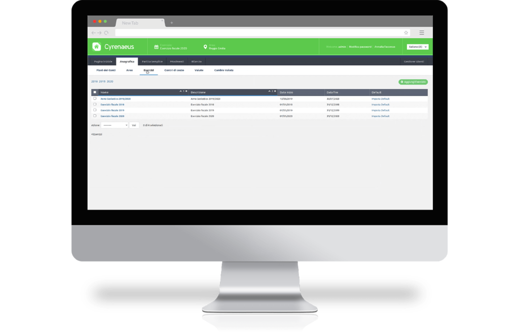 CY-01-apertura Schermata di Cyrenaues in un computer desktop