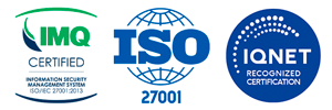 Loghi certificazioni IMQ, ISO e IQNET